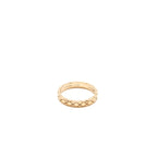 Chanel size 53 coco crush ring mini version quilted motif beige Gold
