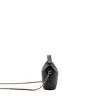 Chanel 25c detail Logo quilted hobo bag caviar black GHW (microchip)