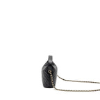 Chanel 25c detail Logo quilted hobo bag caviar black GHW (microchip)