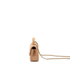 Chanel Top Handle Mini Rectangular Lambskin Beige LGHW (Microchip)