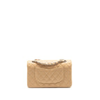 Chanel Medium Classic Double Flap Bag Caviar Beige SHW (Microchip)