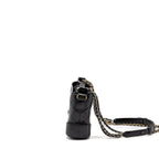 Chanel Small Gabrielle Hobo Bag Aged Calfskin Black Multicoloured Hardware (microchip)