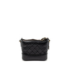 Chanel Small Gabrielle Hobo Bag Aged Calfskin Black Multicoloured Hardware (microchip)