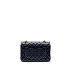 Chanel Small Classic Double Flap Bag Caviar Navy GHW (microchip)