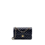 Chanel Small Classic Double Flap Bag Caviar Navy GHW (microchip)