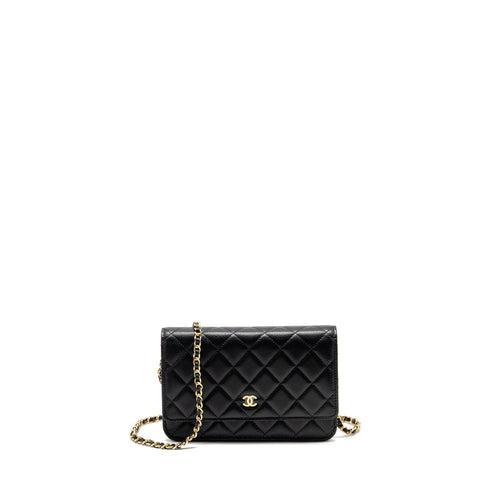 Chanel Classic Wallet on Chain Caviar Black GHW (Microchip)