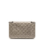 Chanel Maxi 2.55 Reissue Flap Bag Aged Calfskin Iridescent Light Grey Ruthenium Hardware