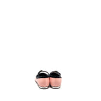 Chanel Size 38 Mary Janes Lambskin/Velvet Pink/Black LGHW