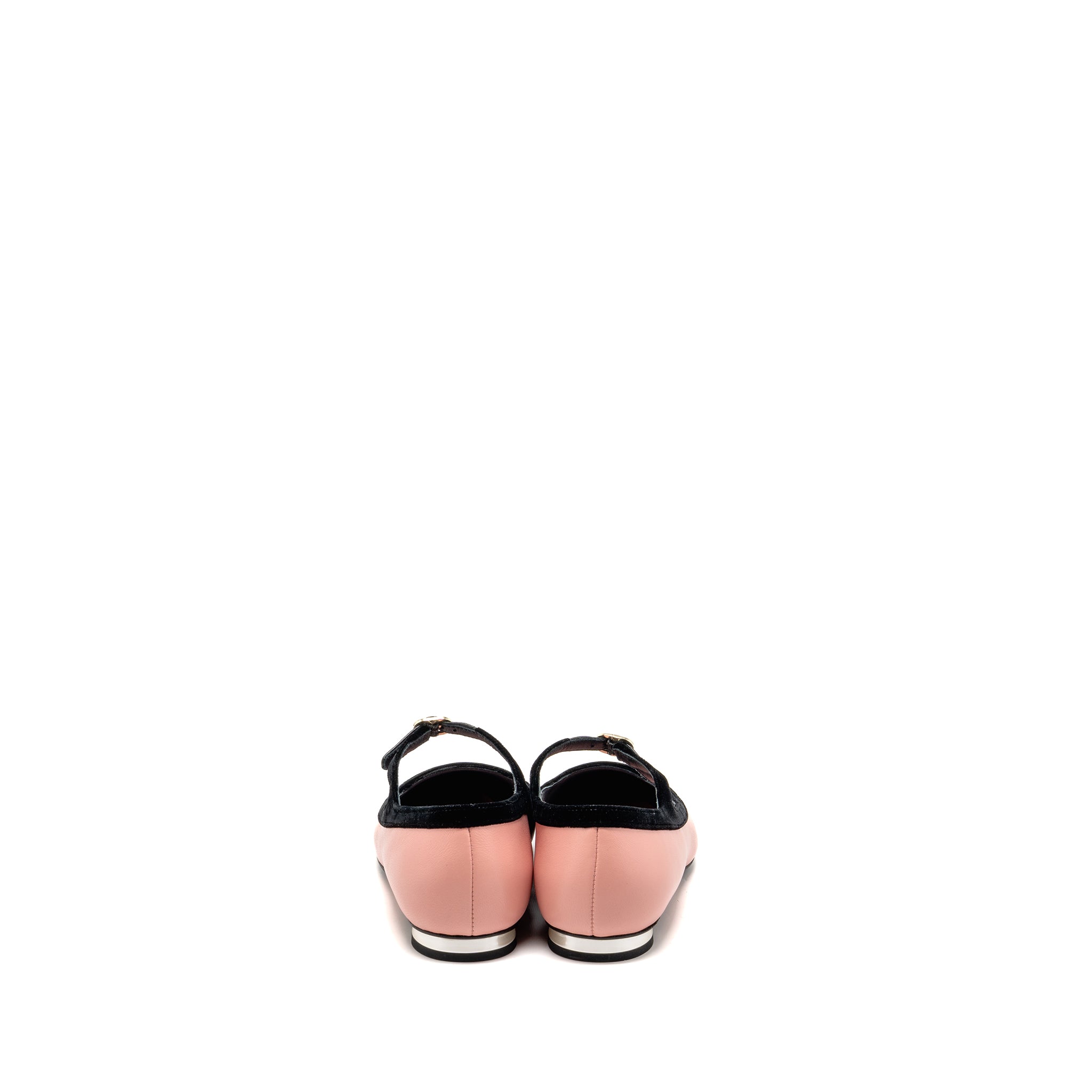 Chanel Size 38.5 Mary Janes lambskin/velvet Pink/Black LGHW