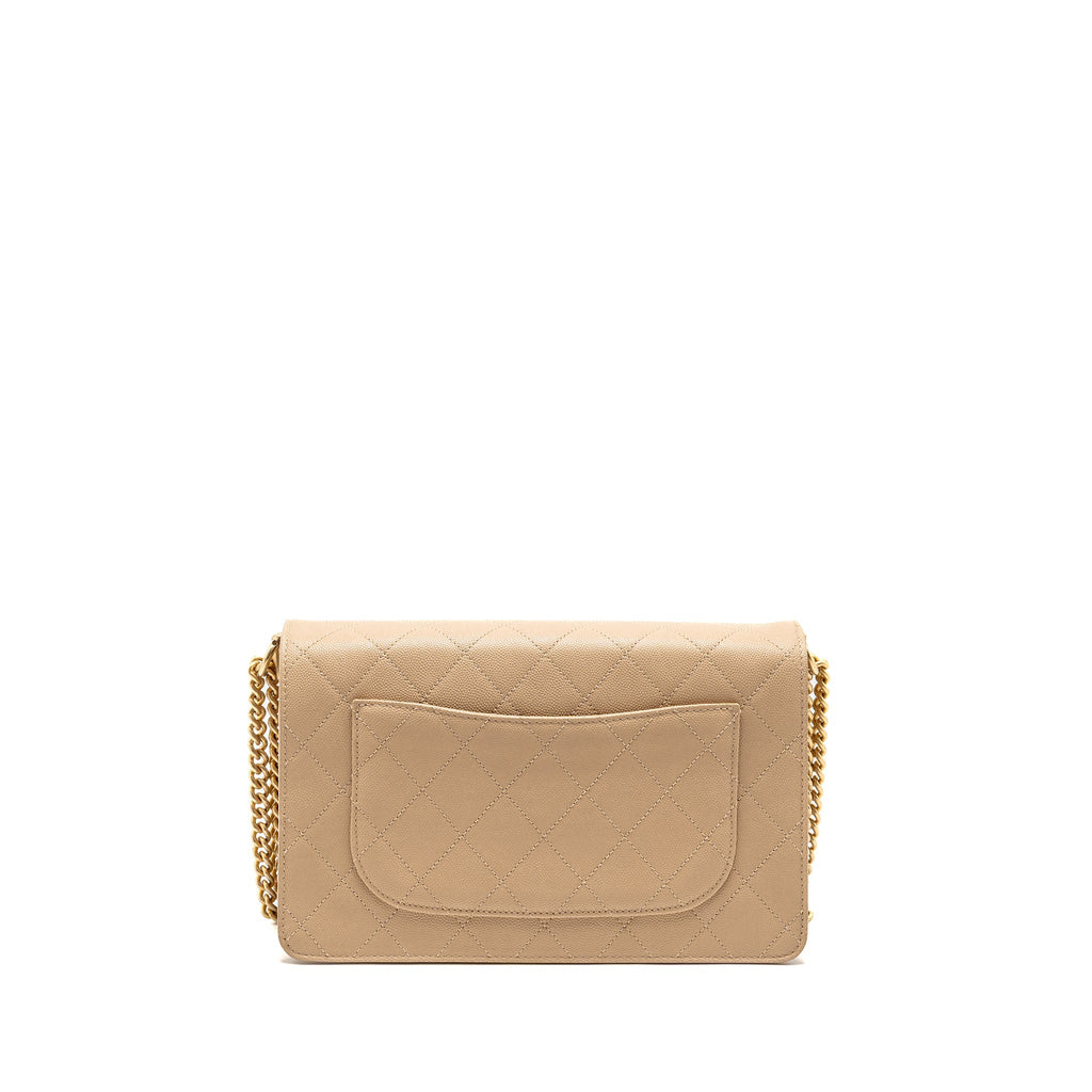 Chanel Lady Coco Flap Bag Grained Calfskin/Suede Beige GHW
