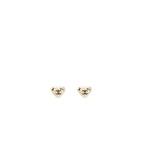 Chanel 22C heart earrings light gold tone