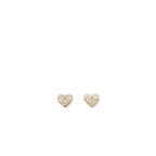 Chanel 22C heart earrings light gold tone