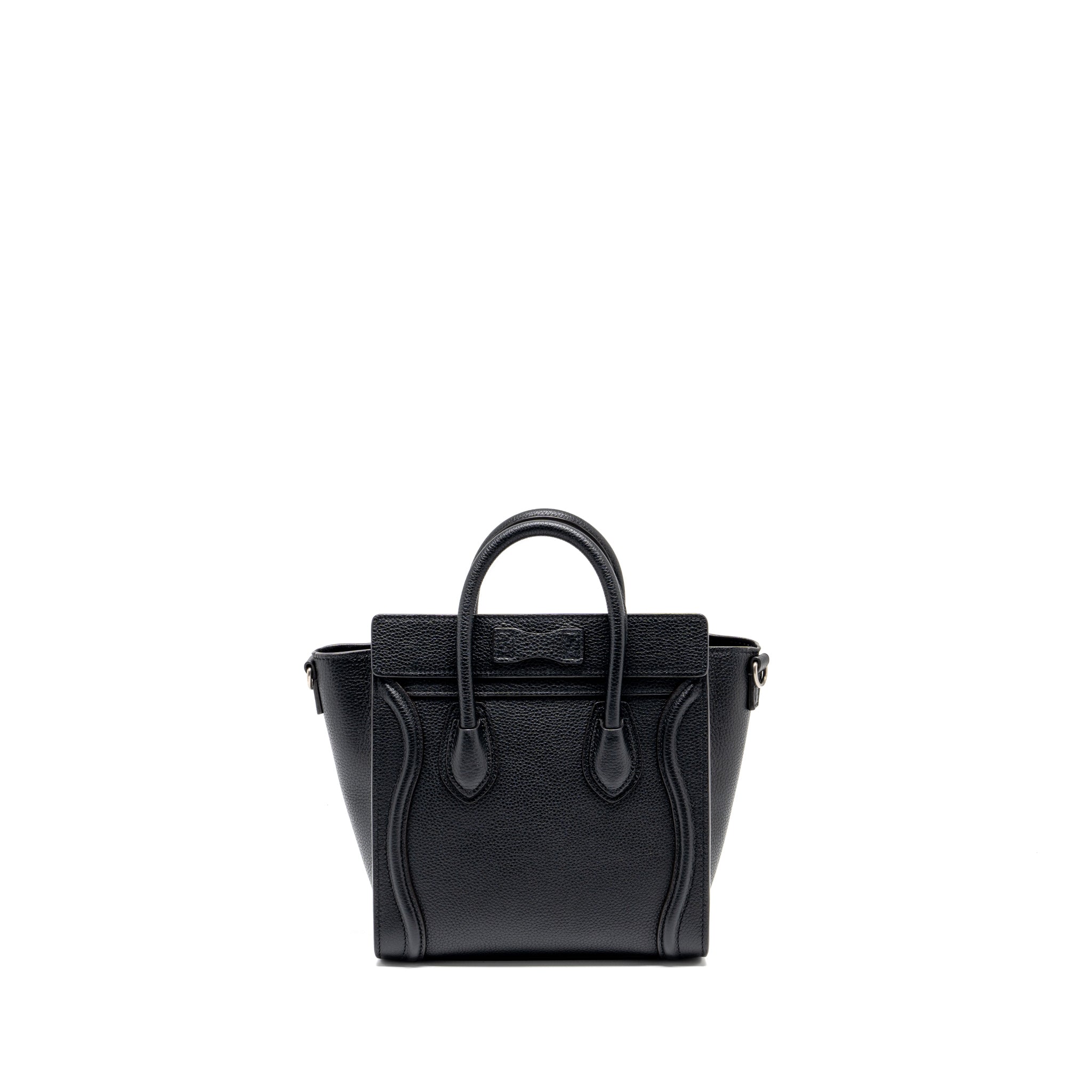Celine nano luggage bag calfskin black