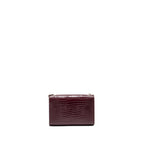Saint Laurent/YSL Kate Bag Croc Embossed Calfskin Burgundy SHW