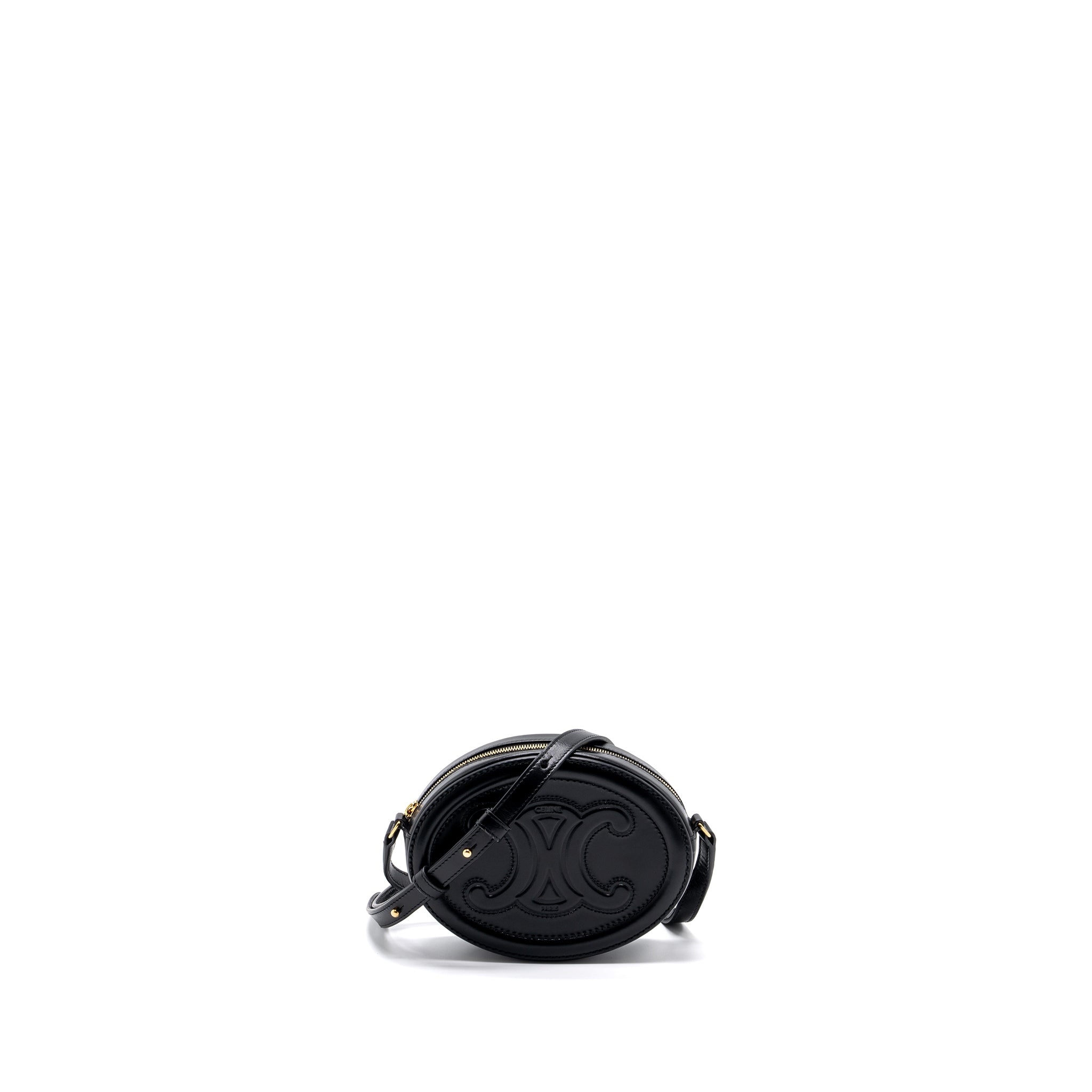 Celine Oval Bag Cuir Triumphed Calfskin Black