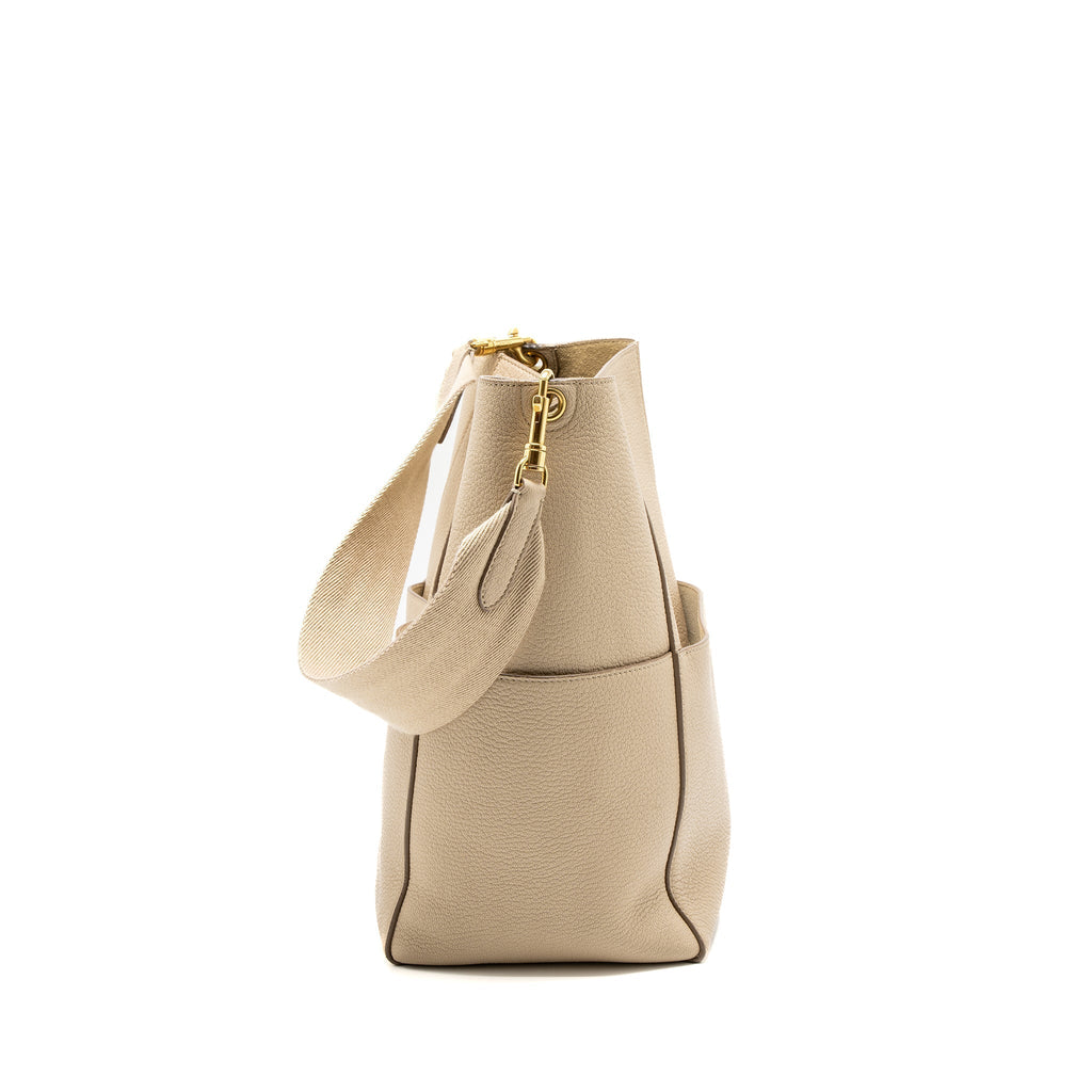 Celine Sangle Bucket Bag Calfskin Beige