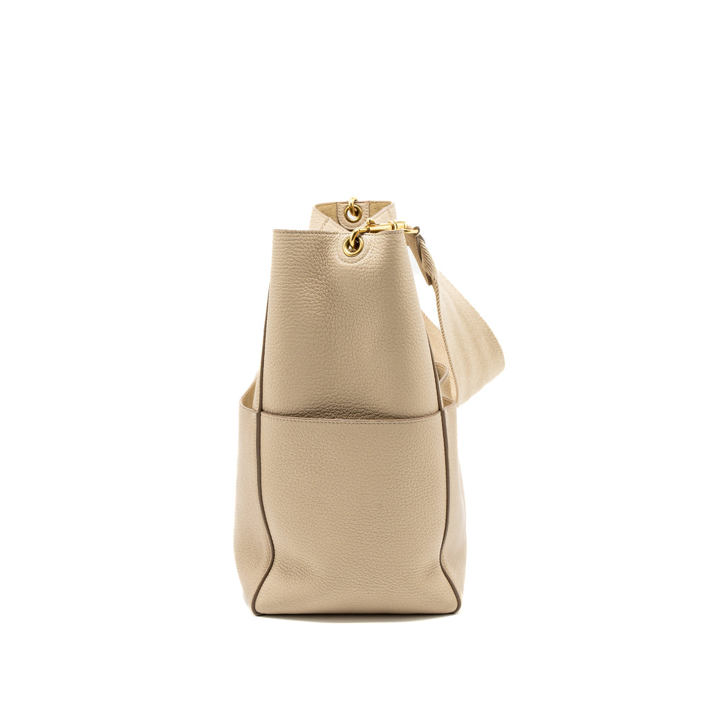 Celine Sangle Bucket Bag Calfskin Beige
