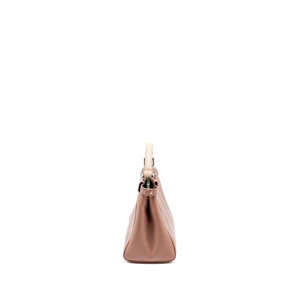 Fendi mini Peekaboo Bag Lambskin Dark Pink SHW
