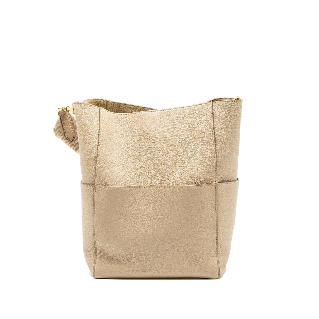 Celine Sangle Bucket Bag Calfskin Beige