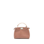 Fendi mini Peekaboo Bag Lambskin Dark Pink SHW
