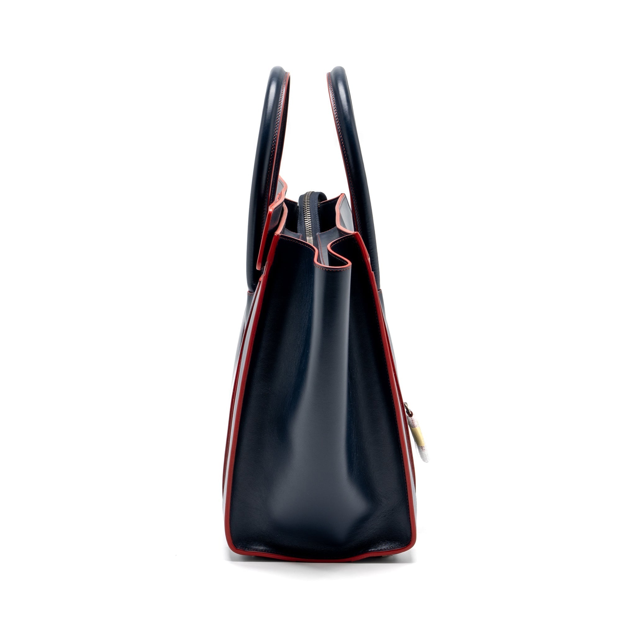 Celine Luggage Tote Bag Calfskin Blue/Red
