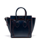 Celine Luggage Tote Bag Calfskin Blue/Red