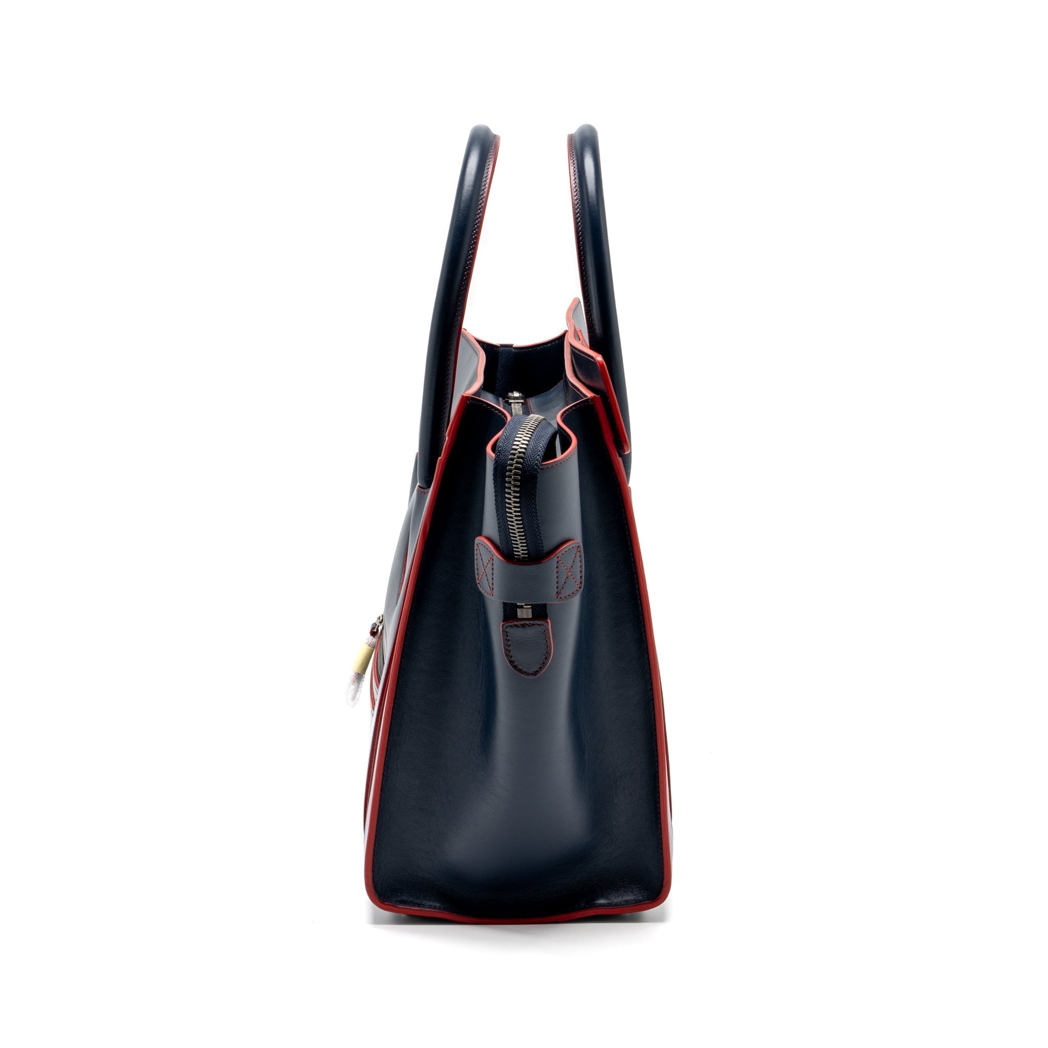 Celine Luggage Tote Bag Calfskin Blue/Red