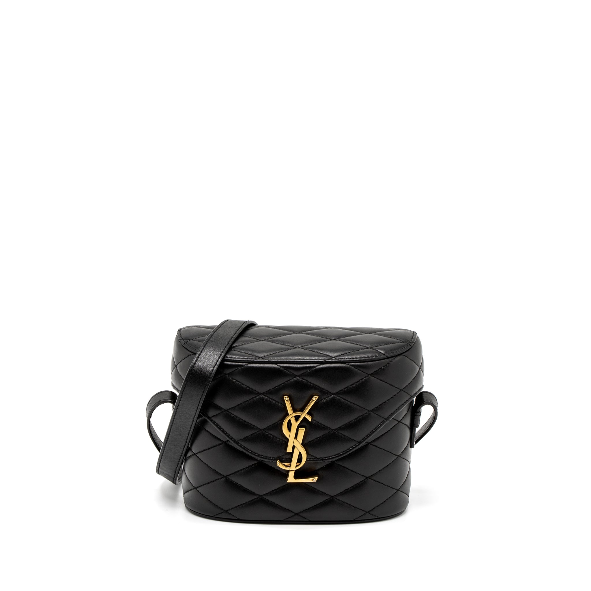 Saint Laurent June Box Bag Lambskin Black GHW