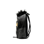 Fendi Large Backpack Calfskin/Fur/Crocodile Black/Multicolour SHW