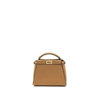Fendi Mini Peekaboo Calfskin Beige GHW