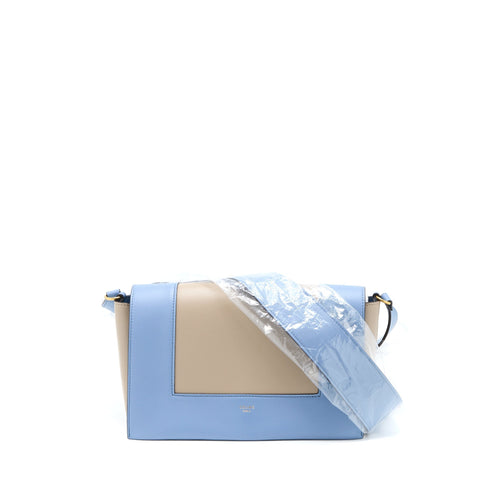 Celine Medium Frame Bag Multicolour Blue/Light Taupe