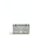 Dior Diorama Wallet on Chain Metallic Silver GHW