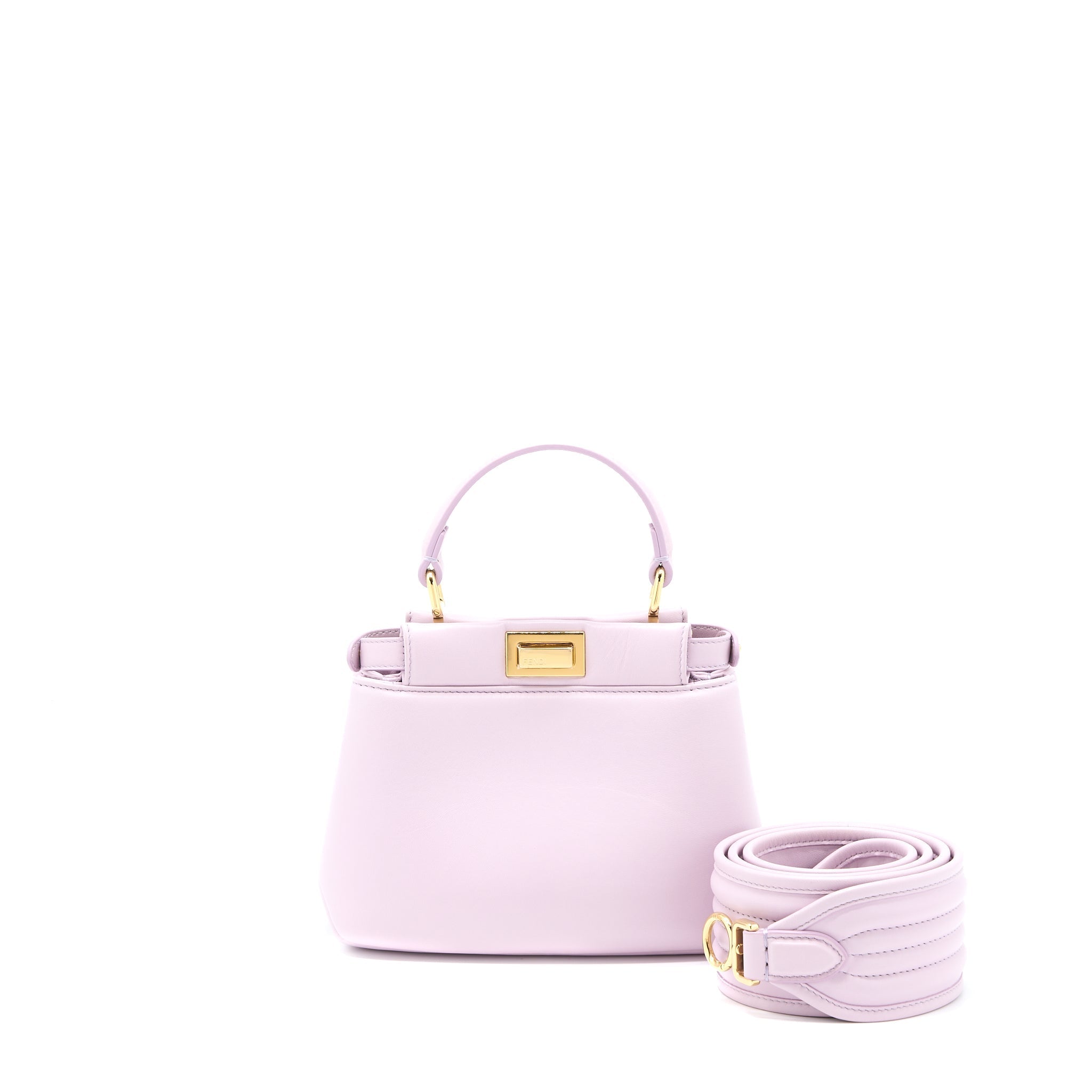 Fendi Peekaboo Iconic XS Nappa Light Purple GHW