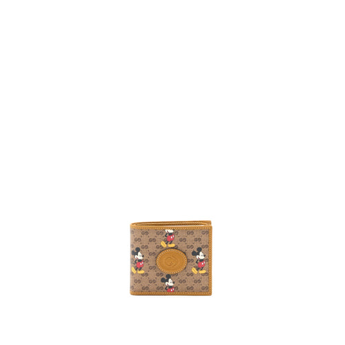 Gucci x Disney Mickey Mouse Wallet Mini GG Supreme Beige