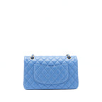 Chanel Medium Classic Double Flap 25cm Blue Caviar LGHW
