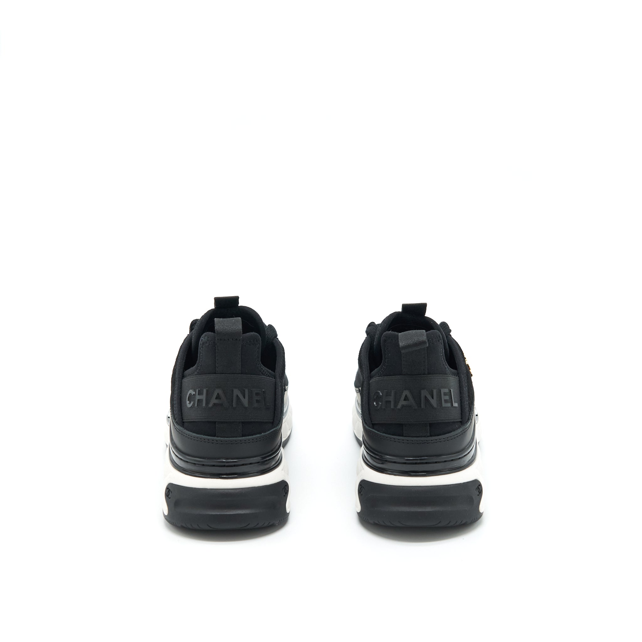 Chanel Size 36.5 Sport Trail Sneakers Black/White