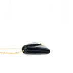 Fendi Grained Calfskin Wallet with Chain Black GHW