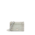 Dior Small Diorama Lizard Metallic Silver SHW