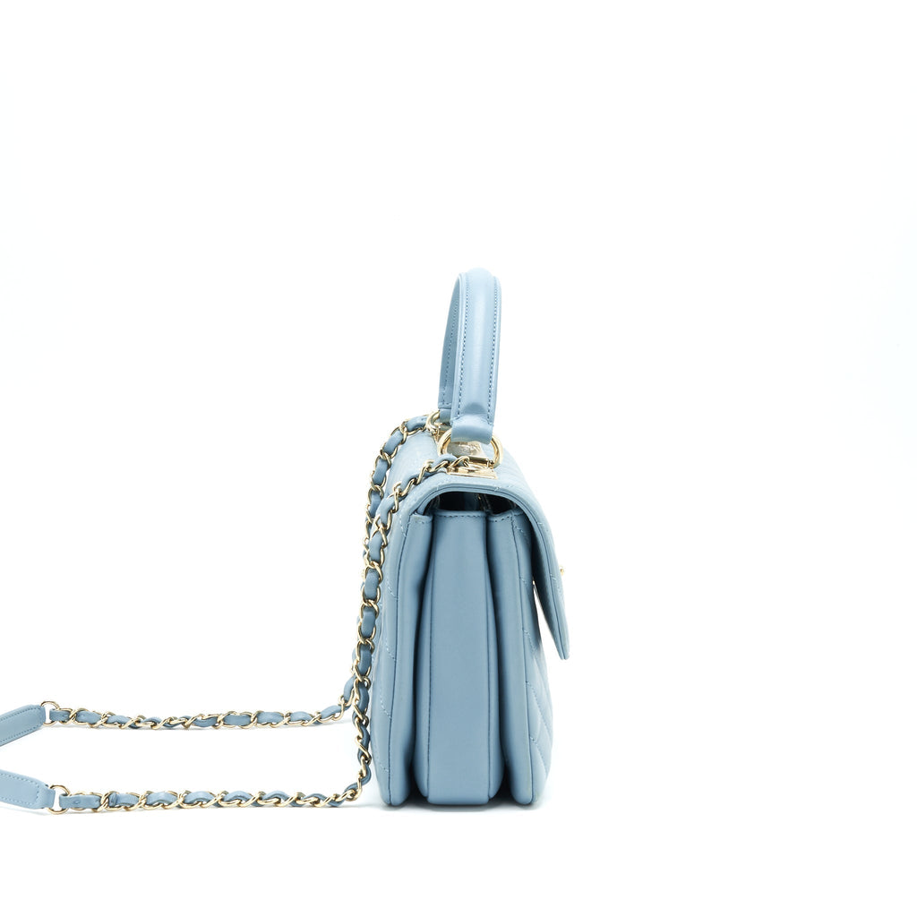 Chanel Trendy CC Flap Bag Light Blue Lambskin LGHW