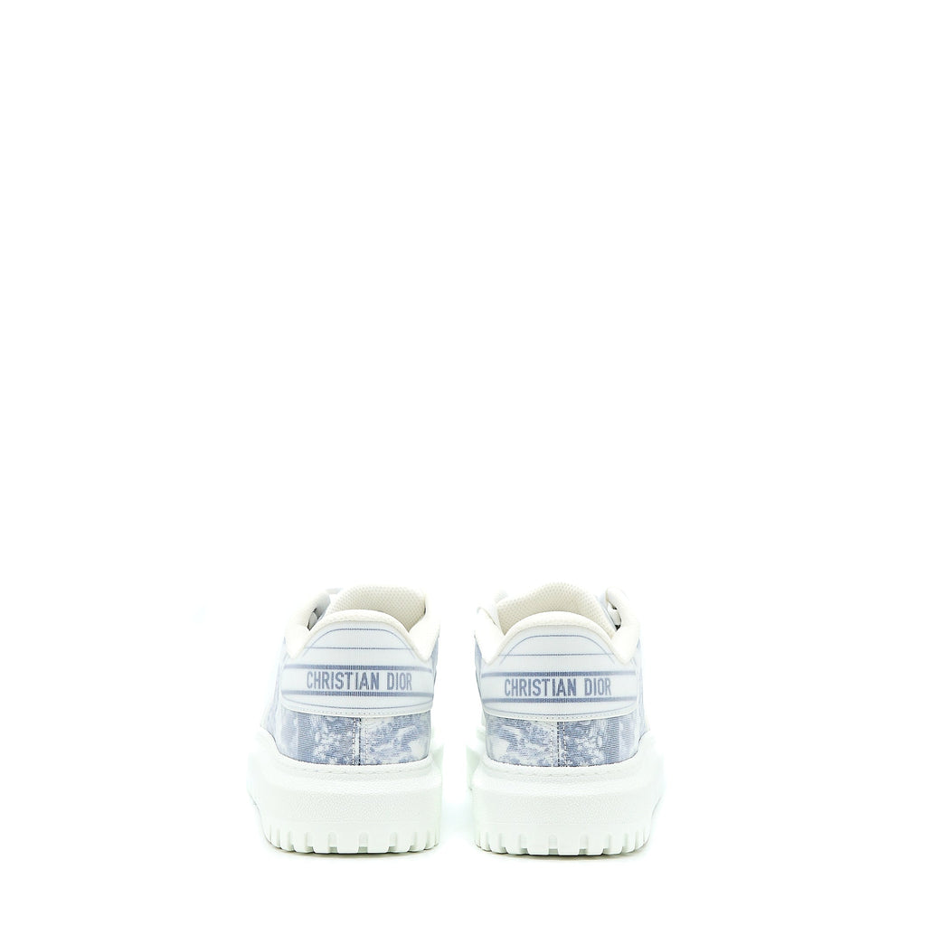 Dior Size 37 Addict Blue Toile De Jouy Technical Fabric Low Top Sneakers