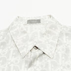 DIOR Homme Size 39 Dior Oblique Shirt Silk Light Grey/White