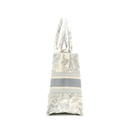 Dior Medium Book Tote Grey Toile De Jouy Embroidery