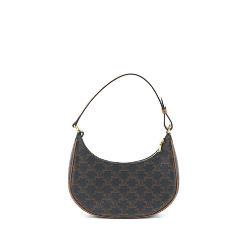 Celine Ava Bag in Triomphe Canvas/Calfskin Tan