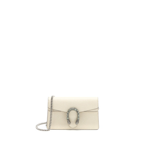 Gucci Super Mini Dionysus Calfskin White Ruthenium Hardware