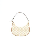 Celine Ava Bag in Triomphe Canvas/Calfskin White