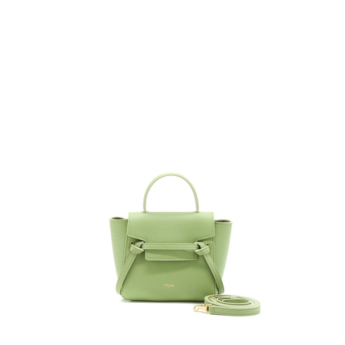 Celine Pico Belt Bag Grained Calfskin Light Green