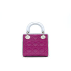CHRISTIAN DIOR MINI LADY DIOR LAMBSKIN PINK/PURPLE/GREY