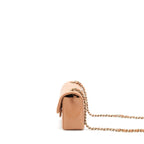 Chanel Mini Rectangular Flap Bag Lambskin Caramel LGHW