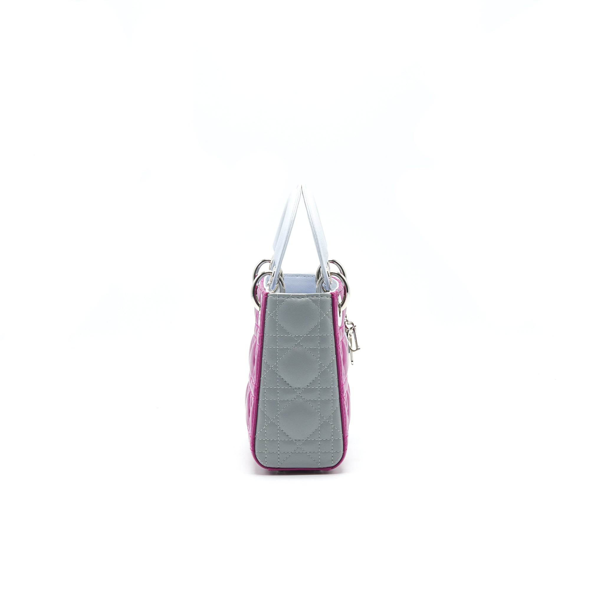 CHRISTIAN DIOR MINI LADY DIOR LAMBSKIN PINK/PURPLE/GREY