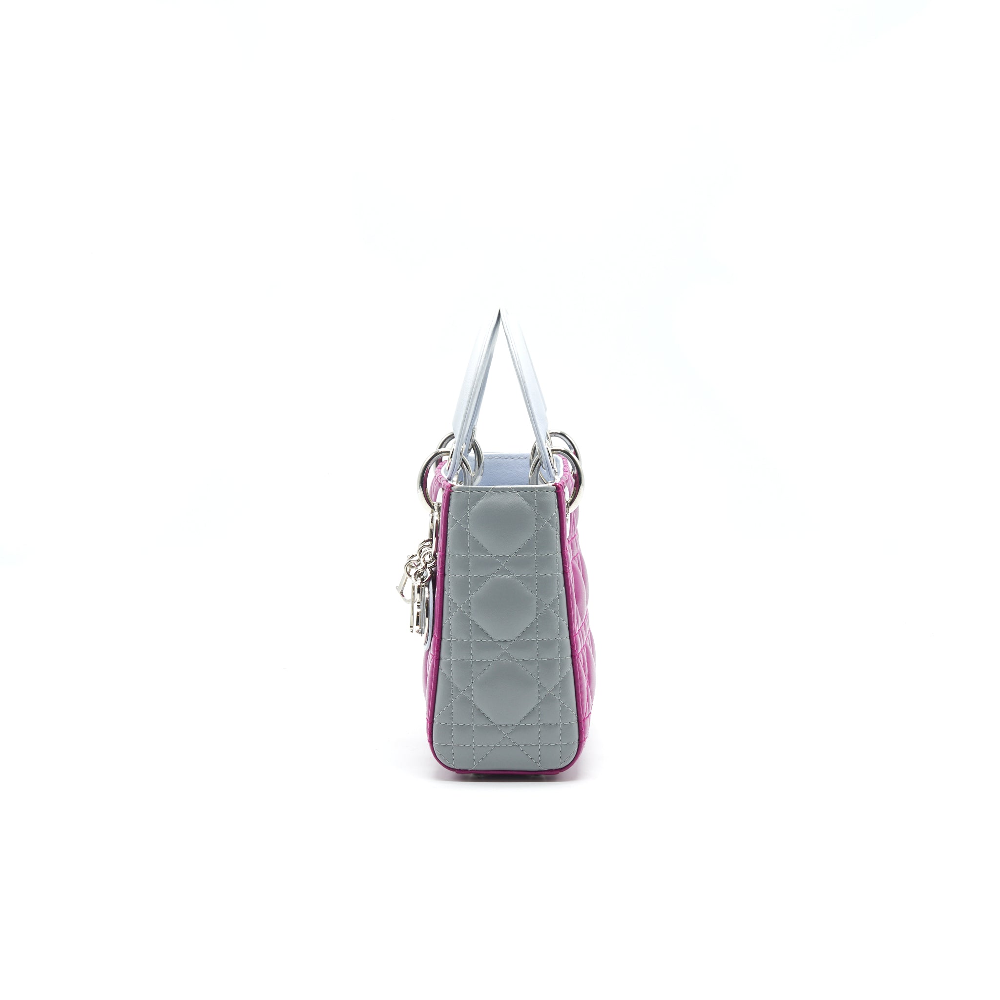 CHRISTIAN DIOR MINI LADY DIOR LAMBSKIN PINK/PURPLE/GREY